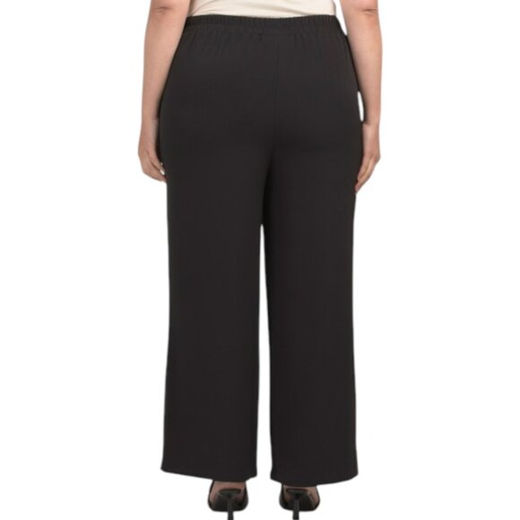 MELLODAY Plus Luxe Crepe Pull On Pants - Black - Picture 4 of 6